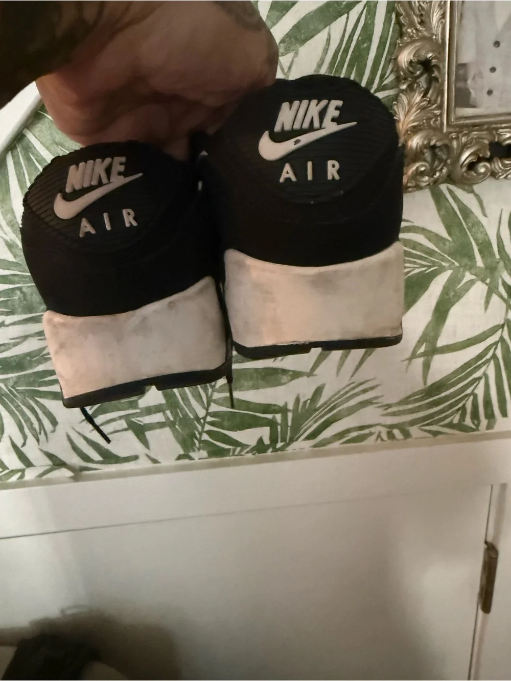 Authentic Nike Black and White Women's Air Max Style Sneakers size 7.5